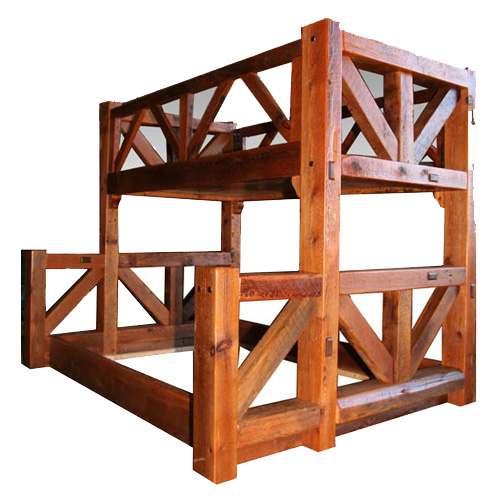 Windy Stables King Ranch Barnwood Bunk Bed, Ranch Bunk Beds