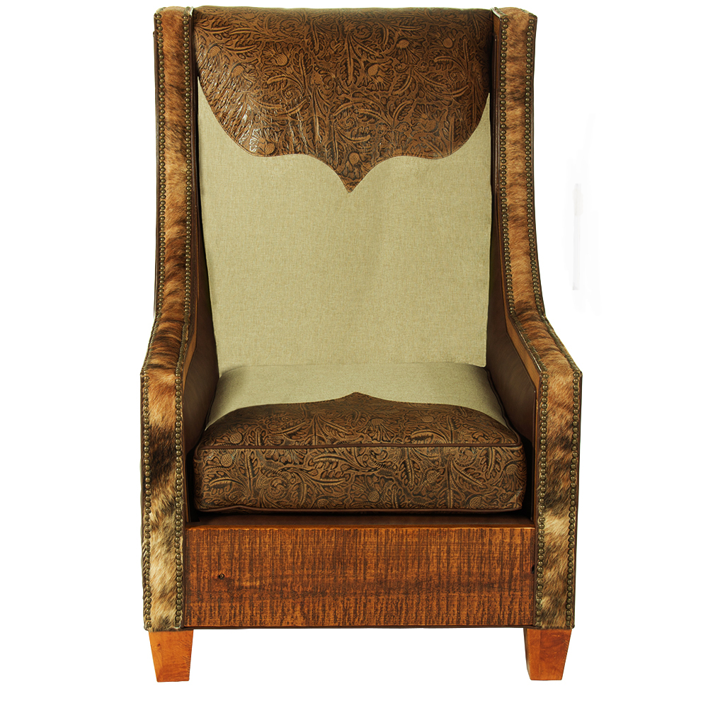 Hickock Reclaimed Barn Wood Leather Chair - Longhorn 65020C-LH