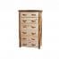 aspen log 6 drawer chest