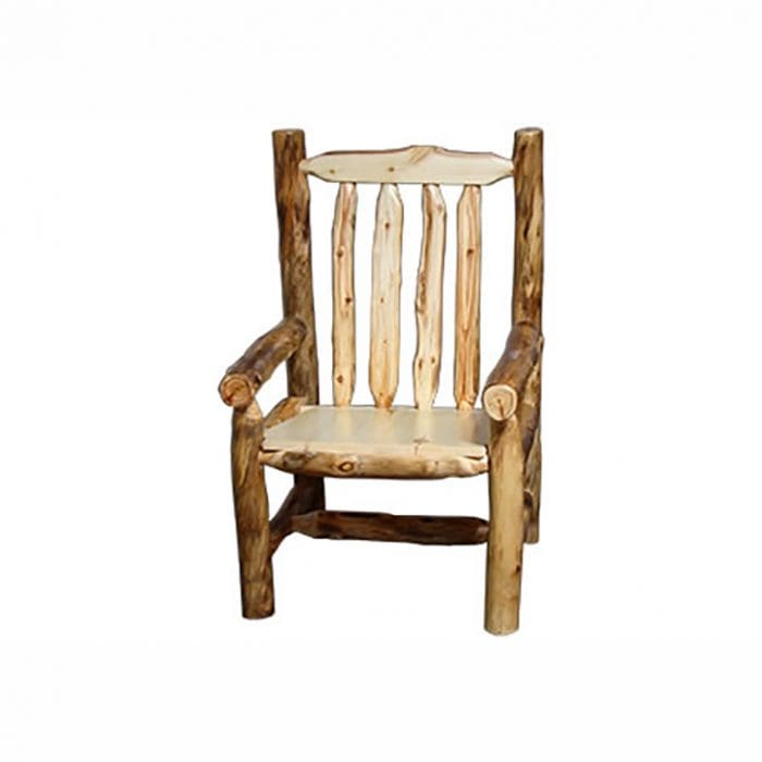 aspen log arm chair