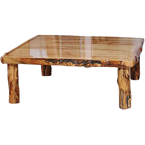 Aspen log coffee table
