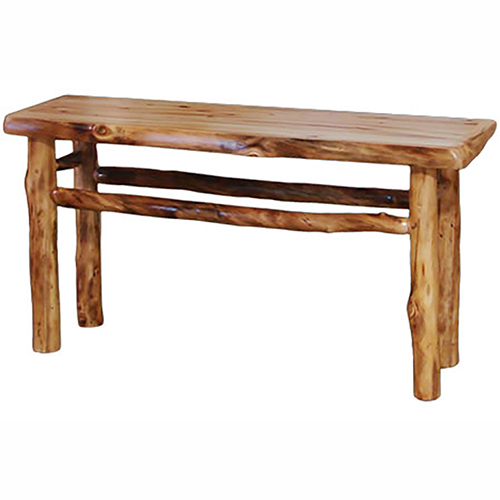 aspen log sofa table