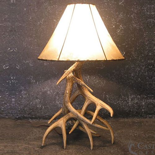 Whitetail Deer 3 Antler Table Lamp W3L