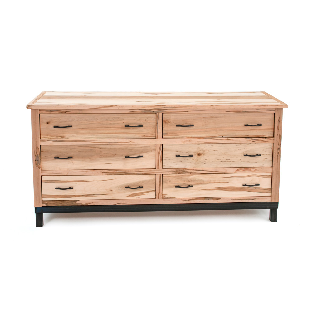Denver 6 Drawer Dresser Solid Maple, Solid Maple Dresser
