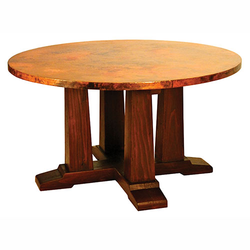 4 Post Copper Dining Table