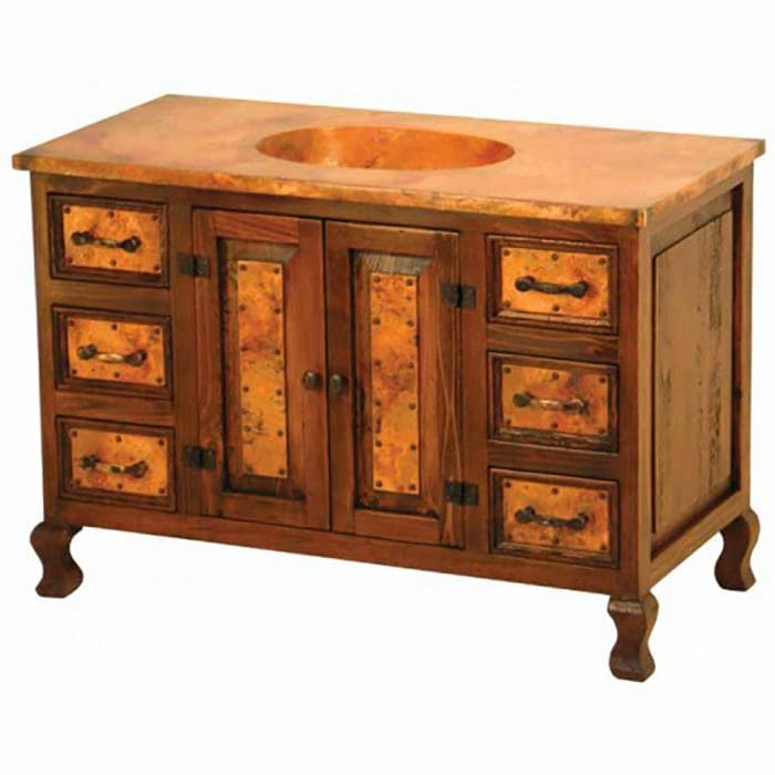 Copper Cabinet & Bottom Shelf Vanity